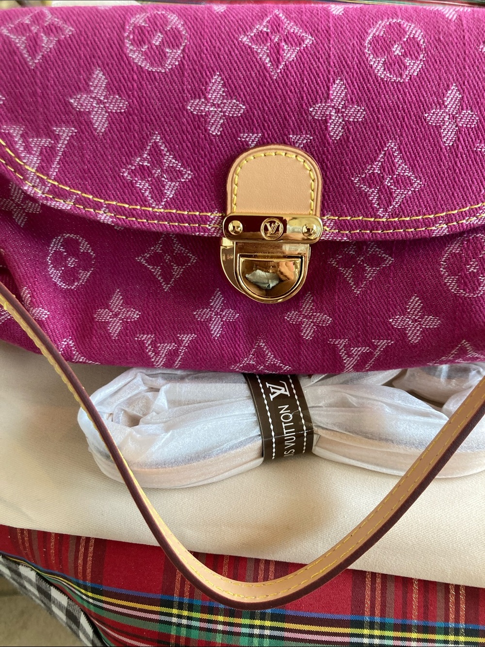 Inspired Monogram Denim Bag - Picture 5 of 5